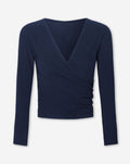 MARY WRAP TOP NAVY