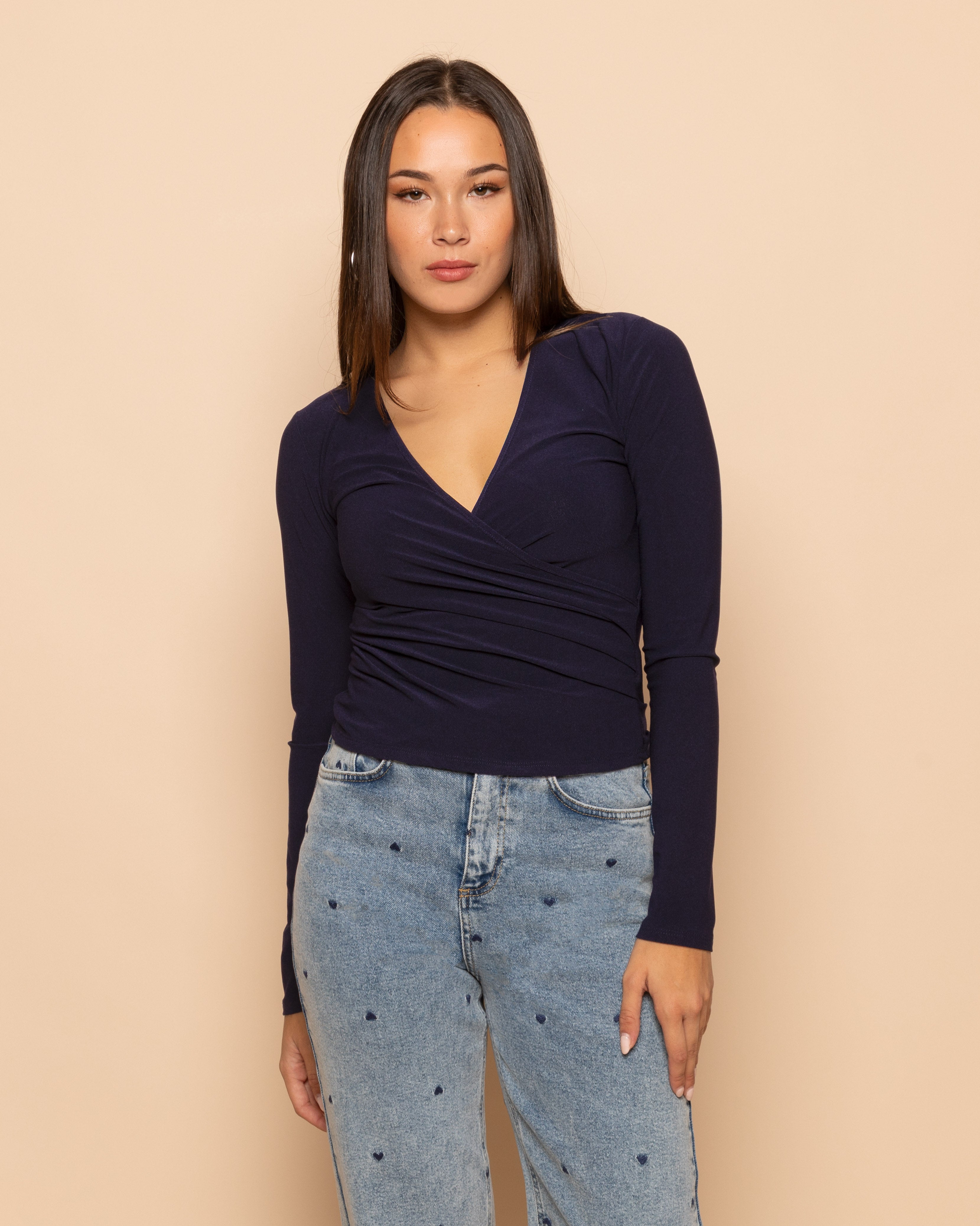 HEART BOOTCUT JEANS MARINEBLAUW