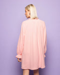 JULIE RUFFLE NECK DRESS LIGHT PINK