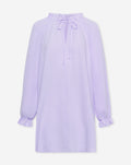 JULIE RUFFLE NECK DRESS LILA