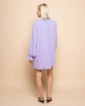 JULIE RUFFLE NECK DRESS LILA