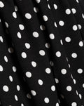 JULIE DOT BUBBLE HEM SKIRT ZWART