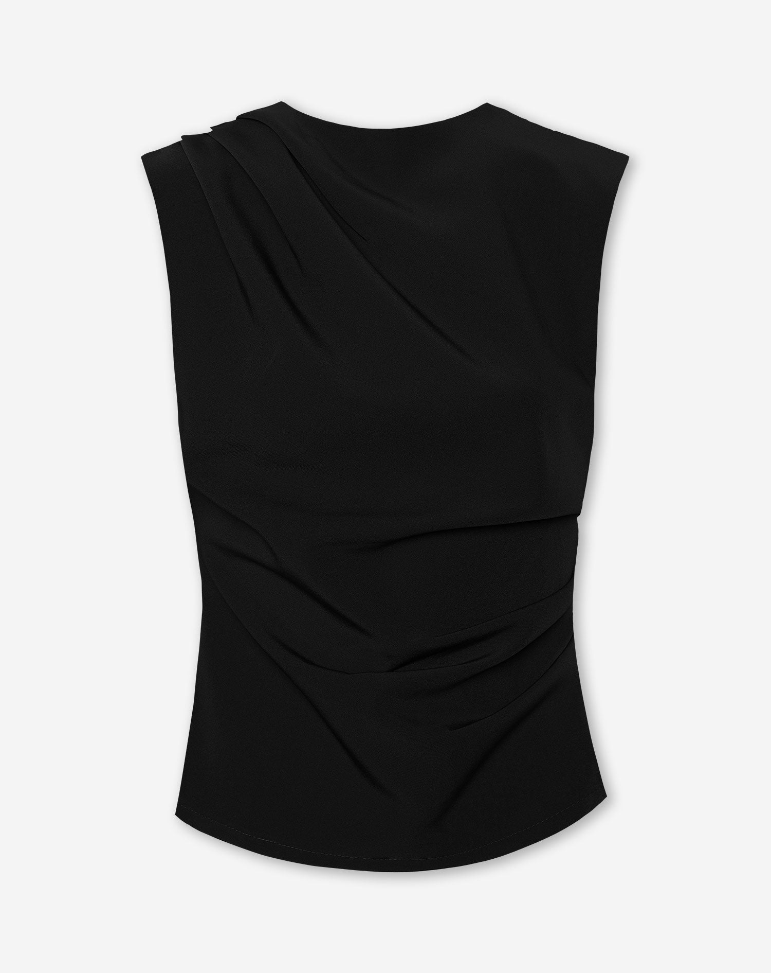 SOFIA RUCHED TOP BLACK