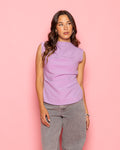 SOFIA RUCHED TOP LILA