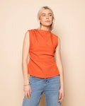 SOFIA RUCHED TOP ORANGE
