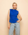 SOFIA RUCHED TOP ROYAL BLUE