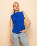 SOFIA RUCHED TOP ROYAL BLUE