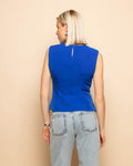SOFIA RUCHED TOP ROYAL BLUE