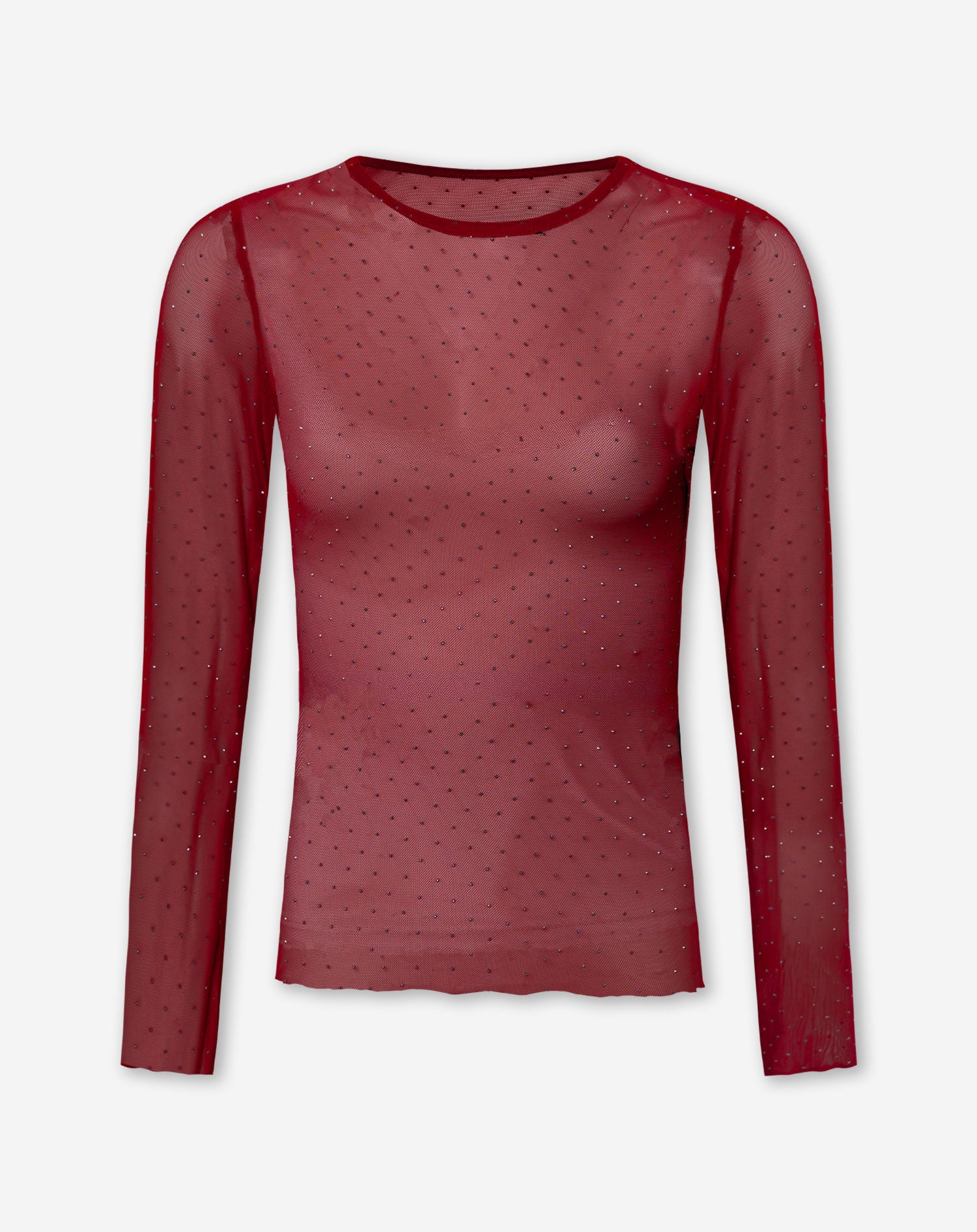 ARIA DIAMOND MESH TOP BORDEAUX