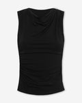 TAMAR DRAPED TOP BLACK
