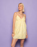 MANOU BRODERIE CAMI DRESS BUTTER YELLOW
