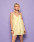 MANOU BRODERIE CAMI DRESS BUTTER YELLOW