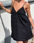 MANOU BRODERIE CAMI DRESS BLACK