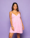 MANOU BRODERIE CAMI DRESS ROZE