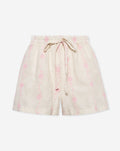FLOWER COTTON SHORTS HARD ROZE