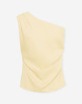 SOFIA ONE SHOULDER RUCHED TOP BUTTER YELLOW