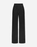 CARMEN LINEN WIDE LEG PANTS ZWART