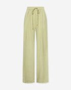 CARMEN LINEN WIDE LEG PANTS LIGHT OLIVE