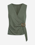 LINDE BUCKLE GILET OLIJFGROEN