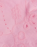 MANOU BRODERIE BUBBLE HEM TOP ROZE