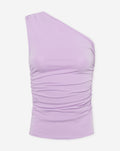 TAMAR ONE SHOULDER RUCHED TOP LILA