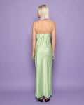 AVERY SATIN SLIP DRESS PISTACHE