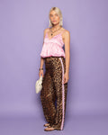 LEOPARD TAPE STRAIGHT LEG PANTALON LIGHT PINK