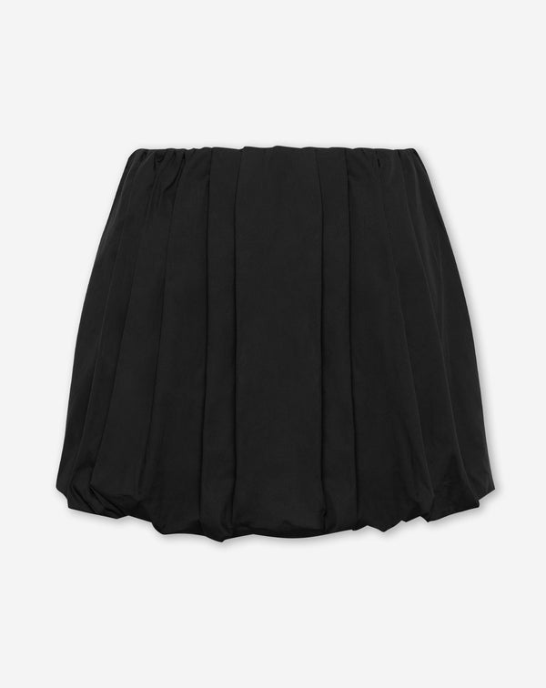 BUBBLE HEM SKIRT ZWART