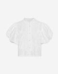 BRODERIE PUFF SLEEVE BLOUSE WHITE