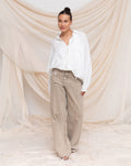 CARMEN LINEN OVERSIZED BLOUSE WIT