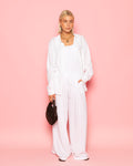 CARMEN LINEN OVERSIZED BLOUSE WIT