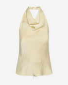 TAMMY SATIN HALTER TOP BUTTER YELLOW