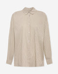 STRIPE OVERSIZED BLOUSE BRUIN