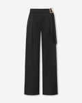 PHOEBE BUCKLE STRAIGHT LEG PANTALON TALL BLACK