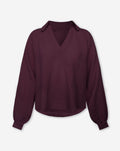 MOUSSELINE BLOUSE DONKER BURGUNDY