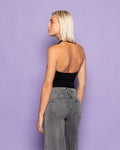 TAMAR HALTER TOP BLACK
