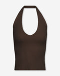 TAMAR HALTER TOP DARK BROWN