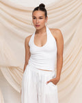 TAMAR HALTER TOP WHITE