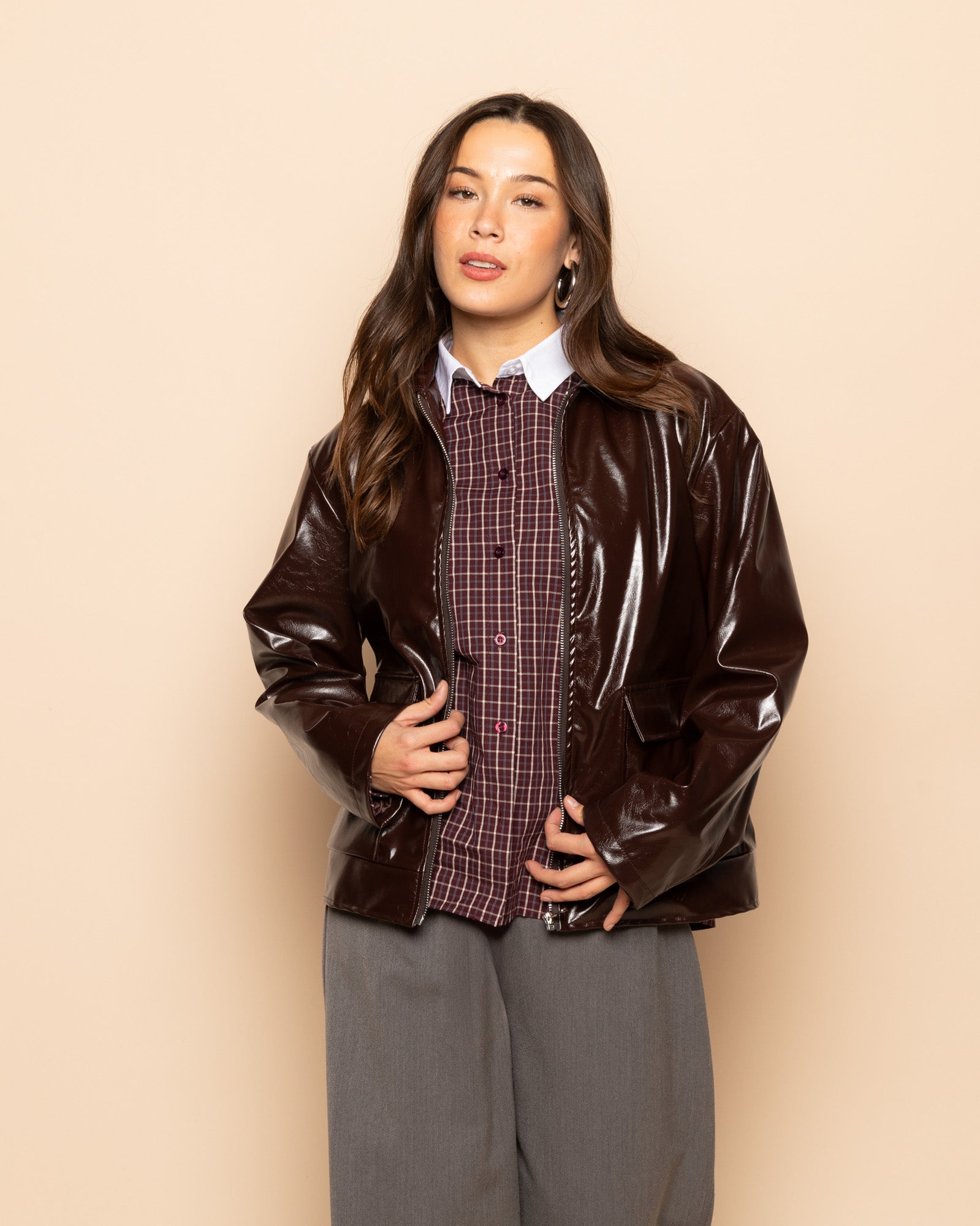 JULES LACQUER JACKET BRUIN