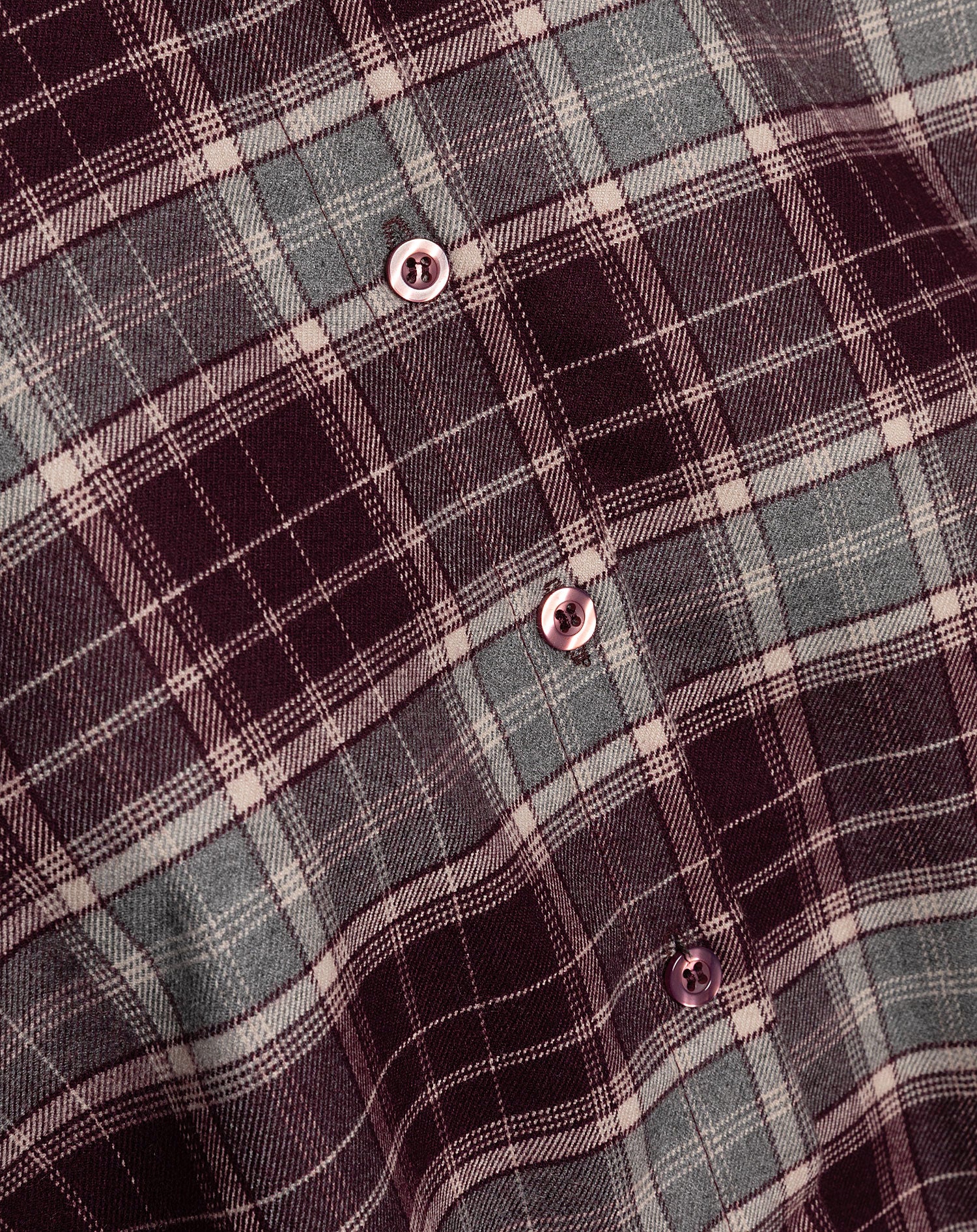 CHECK CORD BLOUSE BURGUNDY