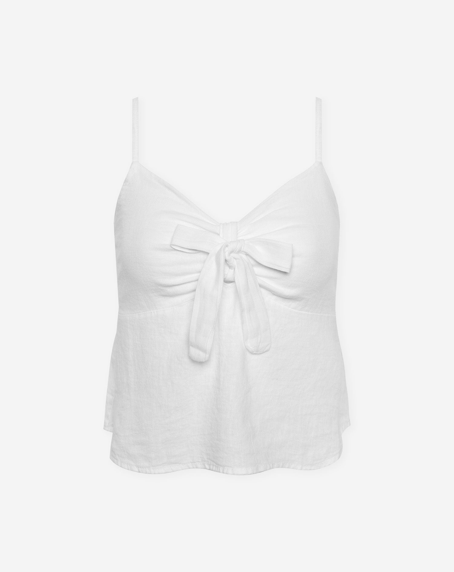 CARMEN LINEN CAMI TOP WIT
