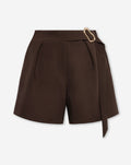 PHOEBE BUCKLE SHORTS BROWN