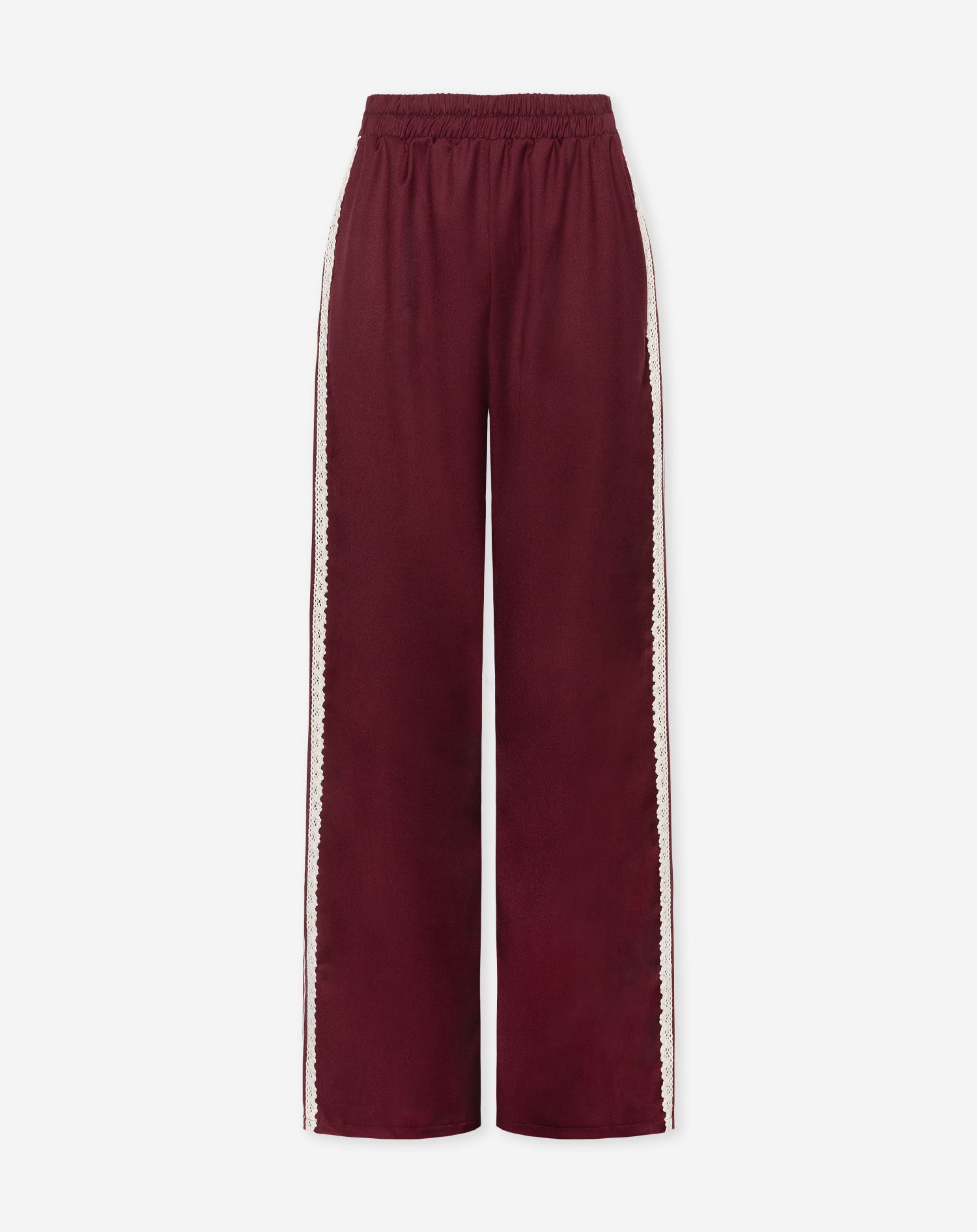 CROCHET TAPE PANTALON BURGUNDY