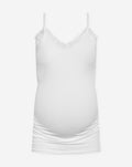 LACE V NECK CAMI TOP MATERNITY WHITE