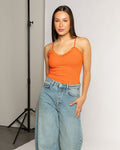 LACE V-NECK CAMI TOP ORANJE