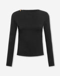 TAMAR GOLDEN DETAIL TOP BLACK