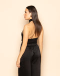 HALTER BROCHE TOP BLACK