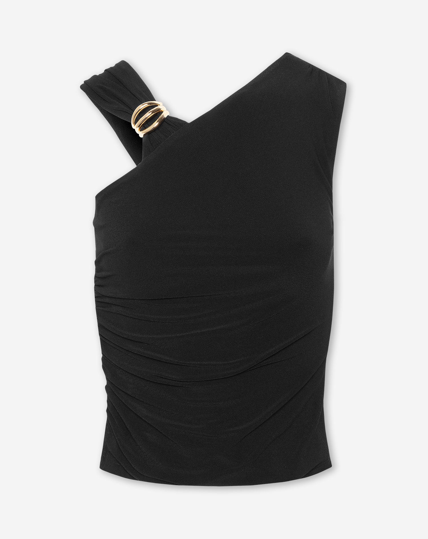 MIA STRAP DETAIL TOP ZWART