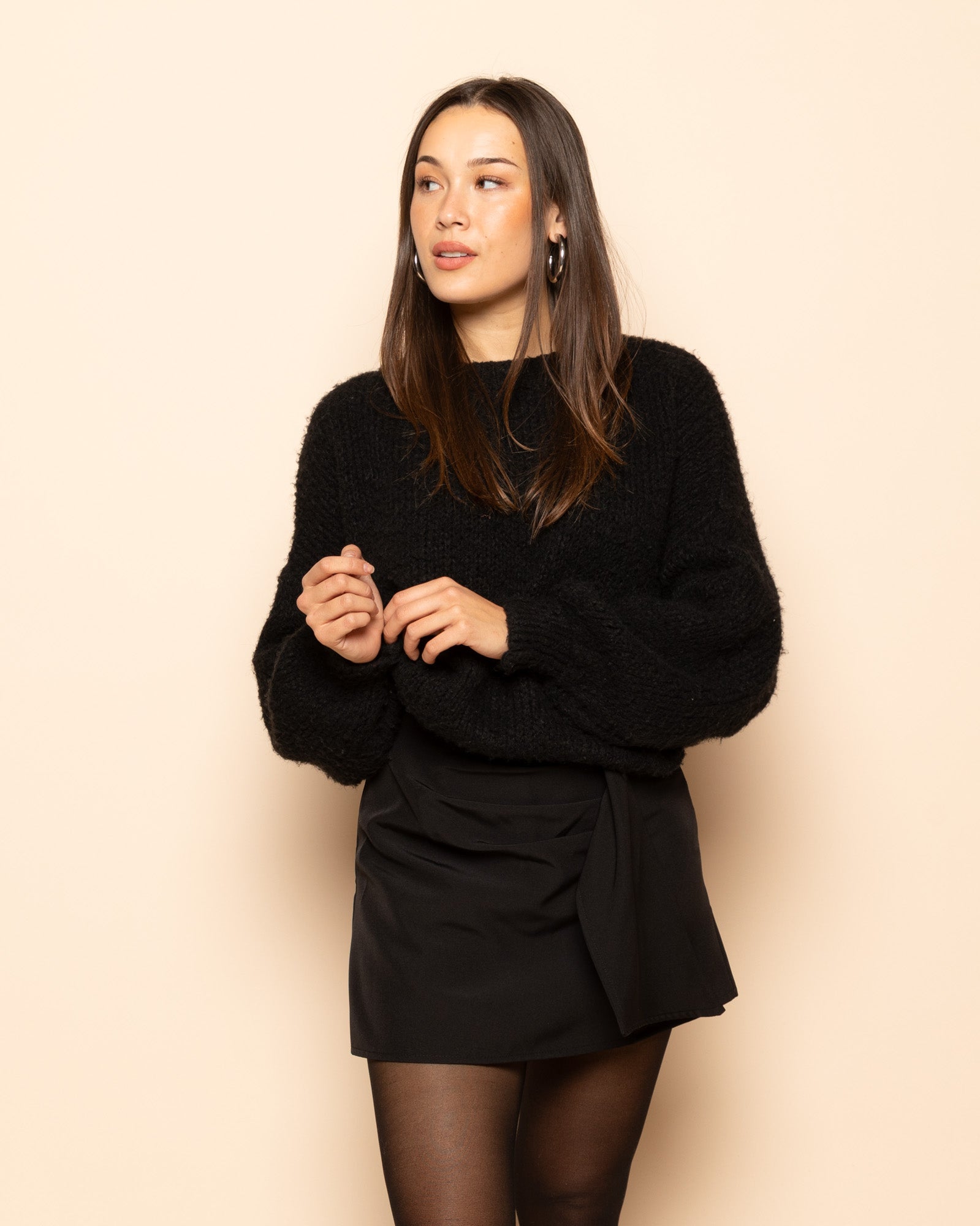 ELSIE FLAP SKORT BLACK