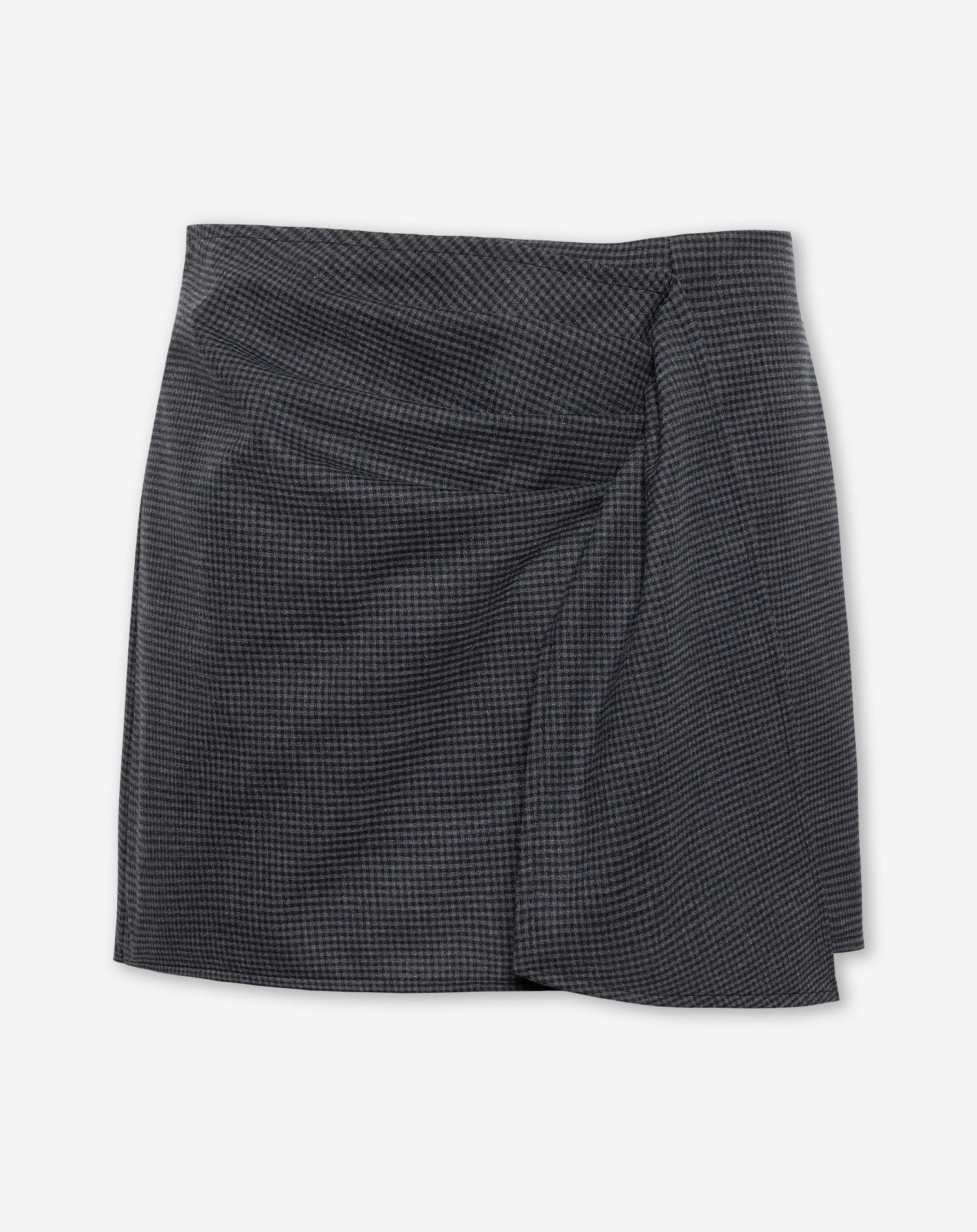 ELSIE FLAP CHECK SKORT DARK GREY